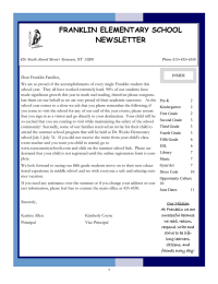 FRANKLIN ELEMENTARY SCHOOL NEWSLETTER