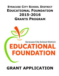 GRANT APPLICATION E F