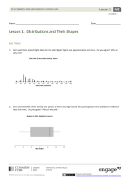 Lesson 1:  Distributions and Their Shapes M2  Lesson 1