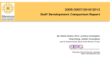 2005/2007/2010/2012 Staff Development Comparison Report