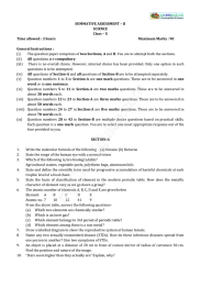 SUMMATIVE ASSESSMENT – II SCIENCE Class – X