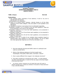 X SCIENCE (THEORY) SUMMATIVE ASSESMENT TERM II SAMPLE PAPER V