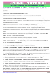 SUMMETIVE ASSESSMENT – II (SAMPLE PAPER) SCIENCE CLASS – IX -...