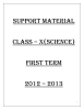 SUPPORT MATERIAL  CLASS – X(science) FIRST TERM