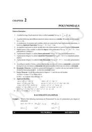 2 POLYNOMIALS CHAPTER