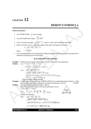 12 HERON’S FORMULA CHAPTER