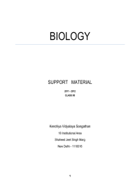 BIOLOGY  SUPPORT   MATERIAL