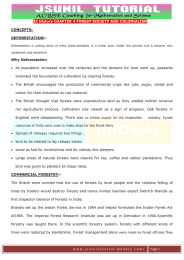 IX History CHAPTER 4 FOREST SOCIETY AND COLONIALISM CONCEPTS: DEFORESTATION:-