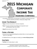 2015 Michigan Corporate Income Tax Insurance Companies