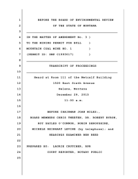 1 BEFORE THE BOARD OF ENVIRONMENTAL REVIEW 2