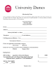 University Dames Membership Form