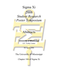 Sigma Xi  Abstracts 2006