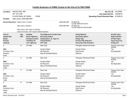 Facility Summary in PARK County in the City of CLYDE... DALES FUEL INC 34-07600 301 1ST AVE