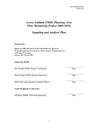 Lower Gallatin TMDL Planning Area Flow Monitoring Project 2009-2010: