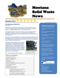 Montana Solid Waste News Summer