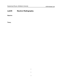 Lab #3 Neutron Radiography