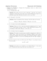 Algebraic Structures Homework #13 Solutions