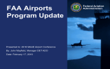 FAA Airports Program Update Federal Aviation Administration