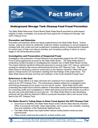 Underground Storage Tank Cleanup Fund Fraud Prevention