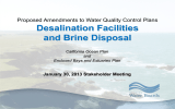 Desalination Facilities and Brine Disposal Proposed Amendments to Water Quality Control Plans