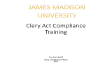 Clery Act Compliance Training Lisa Carickhoff Clery Compliance Officer