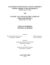 SACRAMENTO MUNICIPAL UTILITY DISTRICT UPPER AMERICAN RIVER PROJECT  and