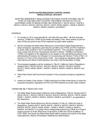 STATE WATER RESOURCES CONTROL BOARD RESOLUTION NO. 2016-0015