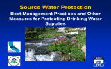 Source Water Protection Best Management Practices and Other Supplies