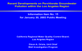 Recent Developments on Perchlorate Groundwater Pollution within the Los Angeles Region