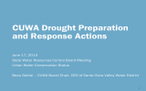 CUWA Drought Preparation and Response Actions