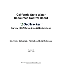 California State Water Resources Control Board  Survey_XYZ Guidelines &amp; Restrictions