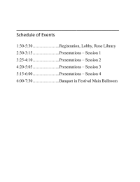 _________________________________________ Schedule of Events