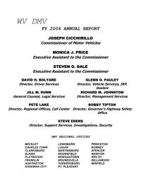 WV DMV FY 2006 ANNUAL REPORT