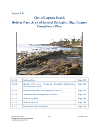 City	of	Laguna	Beach Heisler	Park	Area	of	Special	Biological	Significance Compliance	Plan Section	A.13