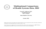 Multinational Comparisons of Health Systems Data, 2002  Gerard F. Anderson, Ph.D.