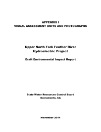 Upper North Fork Feather River Hydroelectric Project APPENDIX I