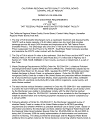 CALIFORNIA REGIONAL WATER QUALITY CONTROL BOARD CENTRAL VALLEY REGION  ORDER NO. R5-2009-0054