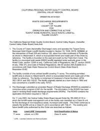 CALIFORNIA REGIONAL WATER QUALITY CONTROL BOARD CENTRAL VALLEY REGION  ORDER R5-2014-0021