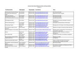 Task/Responsibility Staff Assigned Phone Number E-mail Address Notes