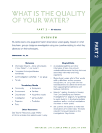 WHAT IS THE QUALITY OF YOUR WATER? P A