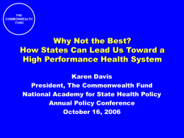 Why Not the Best? How States Can Lead Us Toward a