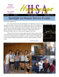 Spotlight on Honors Service Events  HONORS STUDENT