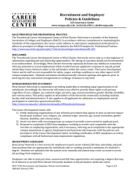 Recruitment and Employer Policies &amp; Guidelines