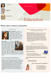 What’s New in Distance Education