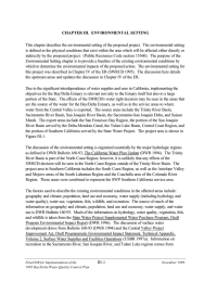 This chapter describes the environmental setting of the proposed project. ... is defined as the physical conditions that exist within the... CHAPTER III.  ENVIRONMENTAL SETTING