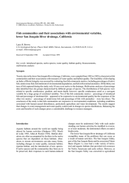 Fish communities and their associations with environmental variables,