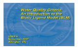 Water Quality Criteria: An Introduction to the Biotic Ligand Model (BLM) USEPA