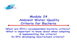 Module 24 Ambient Water Quality Criteria for Bacteria