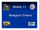 Module 11 Biological Criteria 1