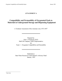 Compatibility and Permeability of Oxygenated Fuels to